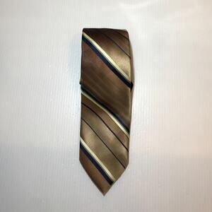 Wembley Brown Striped Short Skinny Men Necktie